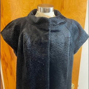 Josephine Women Black Vest & Cape Jacket